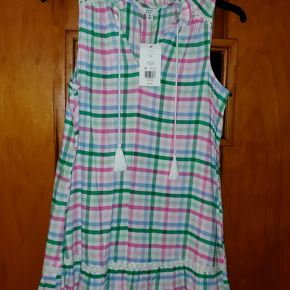 Crown & Ivy Plaid Sleeveless Dress